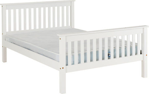Monaco 5' Bed High Foot End in White