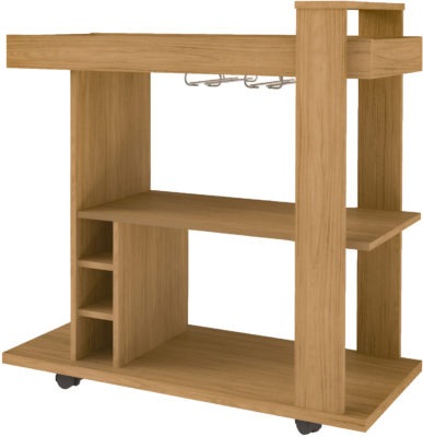 Naples Breakfast Bar/Drinks Cart in Oak Effect