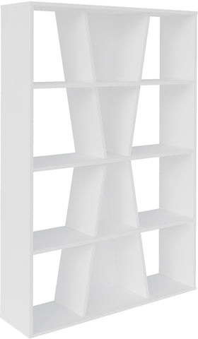 Naples Medium Bookcase in  White