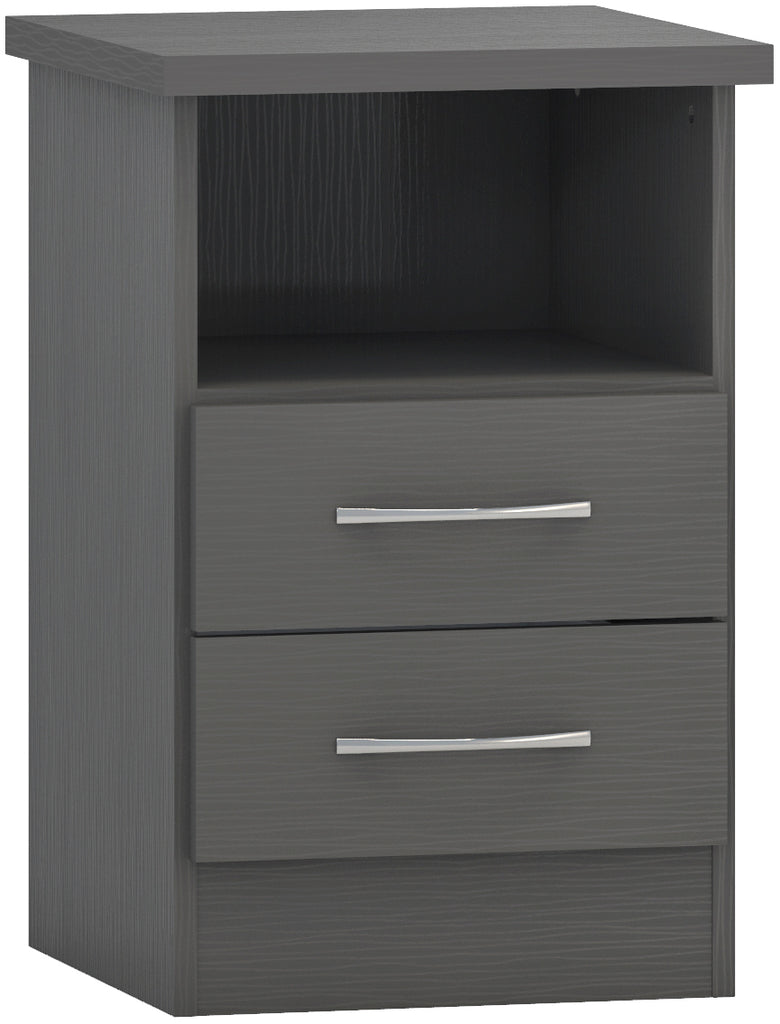 Nevada 2 Drawer Bedside Chest in  3D Effect
