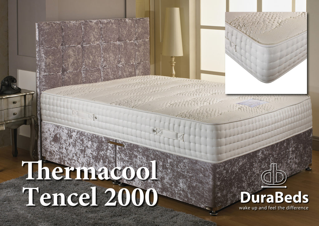 ThermaCool Tencel 2000 Single Divan Bed/Mattress.