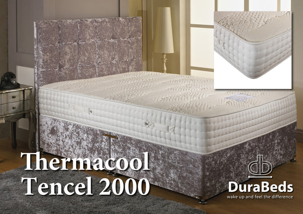 ThermaCool Tencel 2000 Single Divan Bed/Mattress.