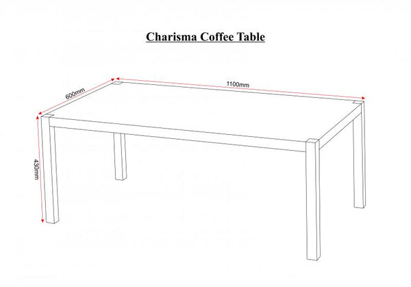 Charisma Coffee Table in White Gloss/Chrome