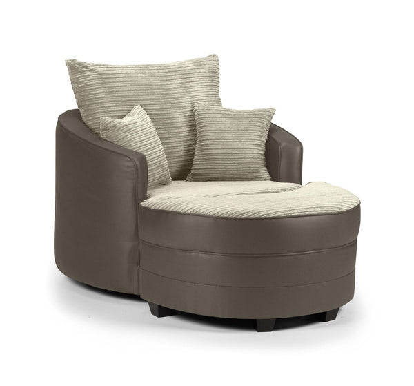 Tango half moon footstool for the Small Swivel chair