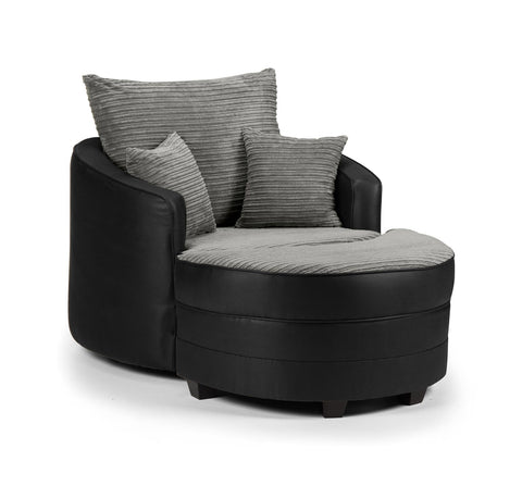 Tango half moon footstool for the Small Swivel chair