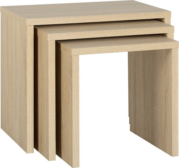 Cambourne Nest of tabled in Sonoma Oak Effect Veneer