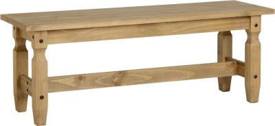 Corona 4' Dining Bench in Distressed Waxed Pine