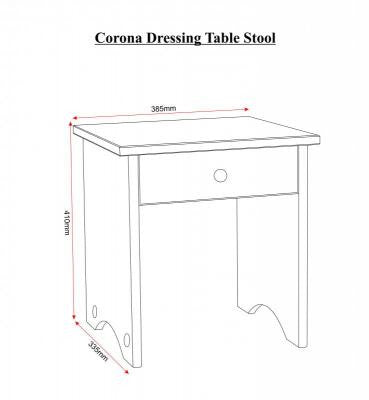 Corona Dressing Table Stool in Distressed Waxed Pine